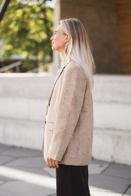 Namy Imitated Suede Blazer Sand 