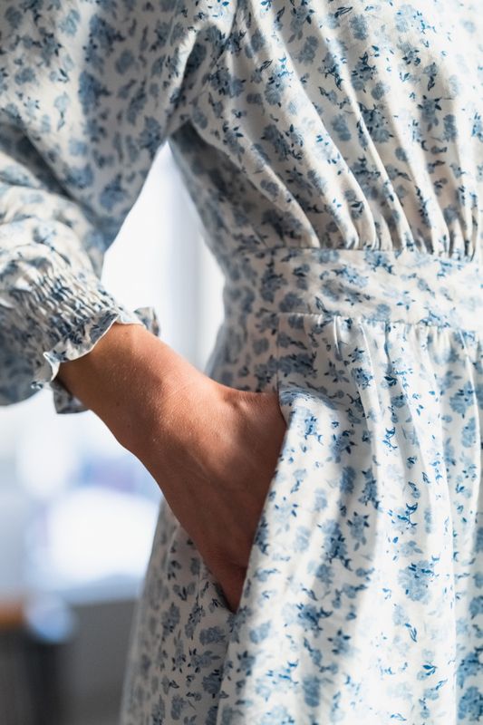 Cajsa Karalynn Dress Aop Skyway Flower