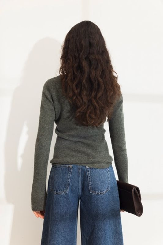 Joyce Knit Dark Olive Melange 