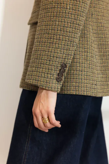 Hovedbilde Brook Houndstooth Blazer Green Houndstooth