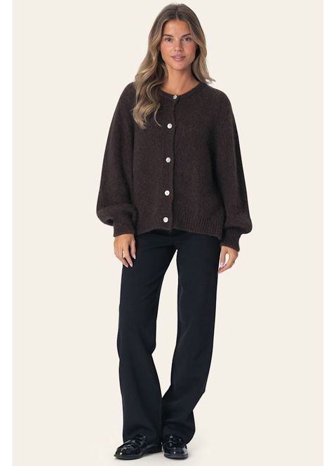 Hovedbilde Idaic Cardigan Dark Brown 
