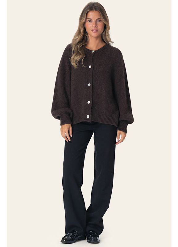 Idaic Cardigan Dark Brown 