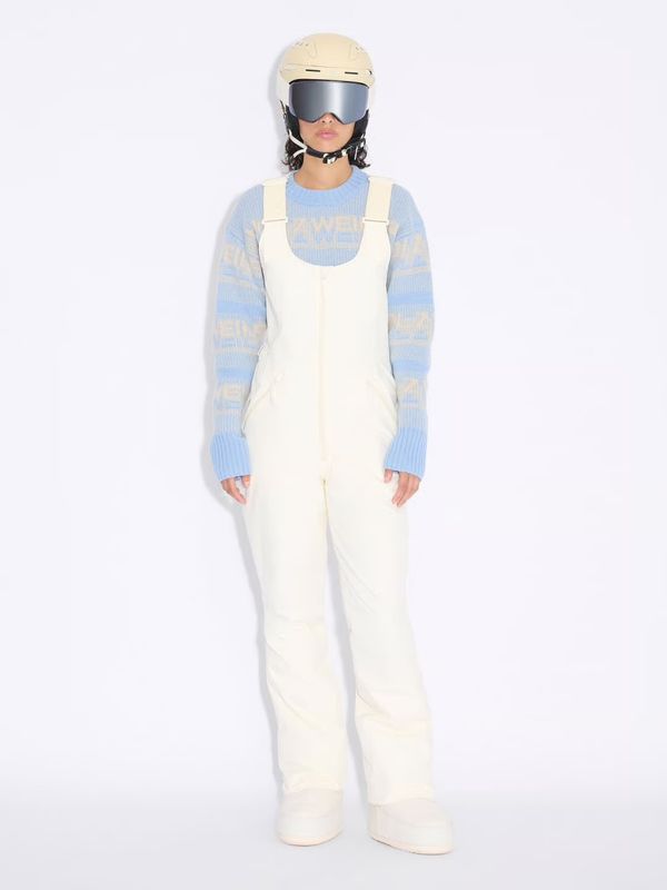 W Tryvann Bib Trousers Ecru 