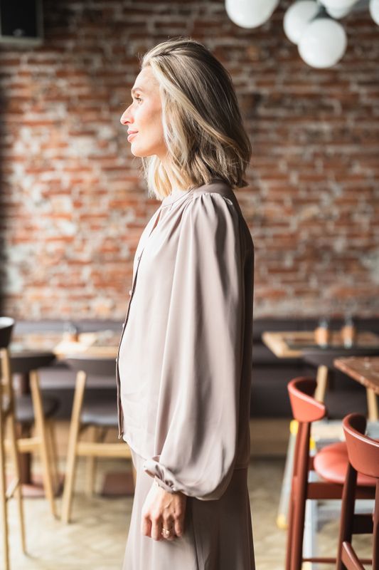 Trine Shirt Mocha Merinque
