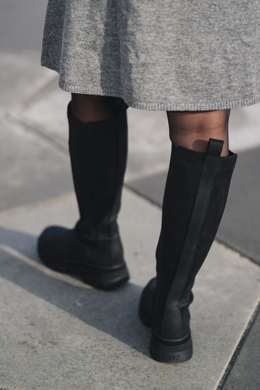 Slim High Boots New Black  