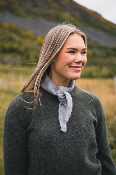 Hovedbilde Sanor Diamond Scarf 7355 Grey Melange 