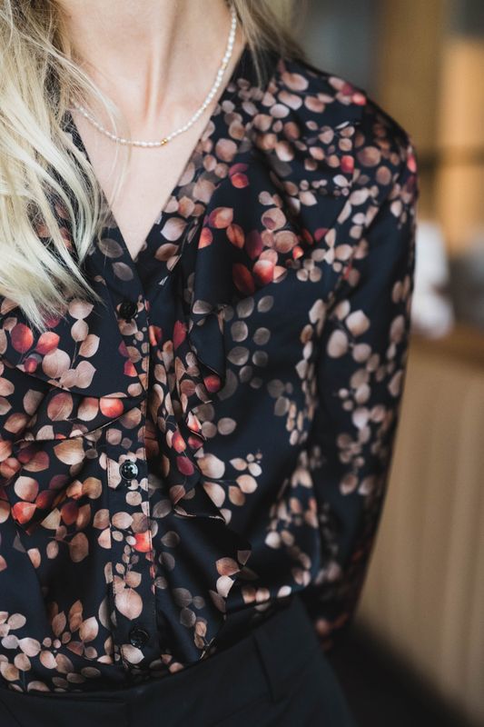 Sophia Blouse Melange Noir 