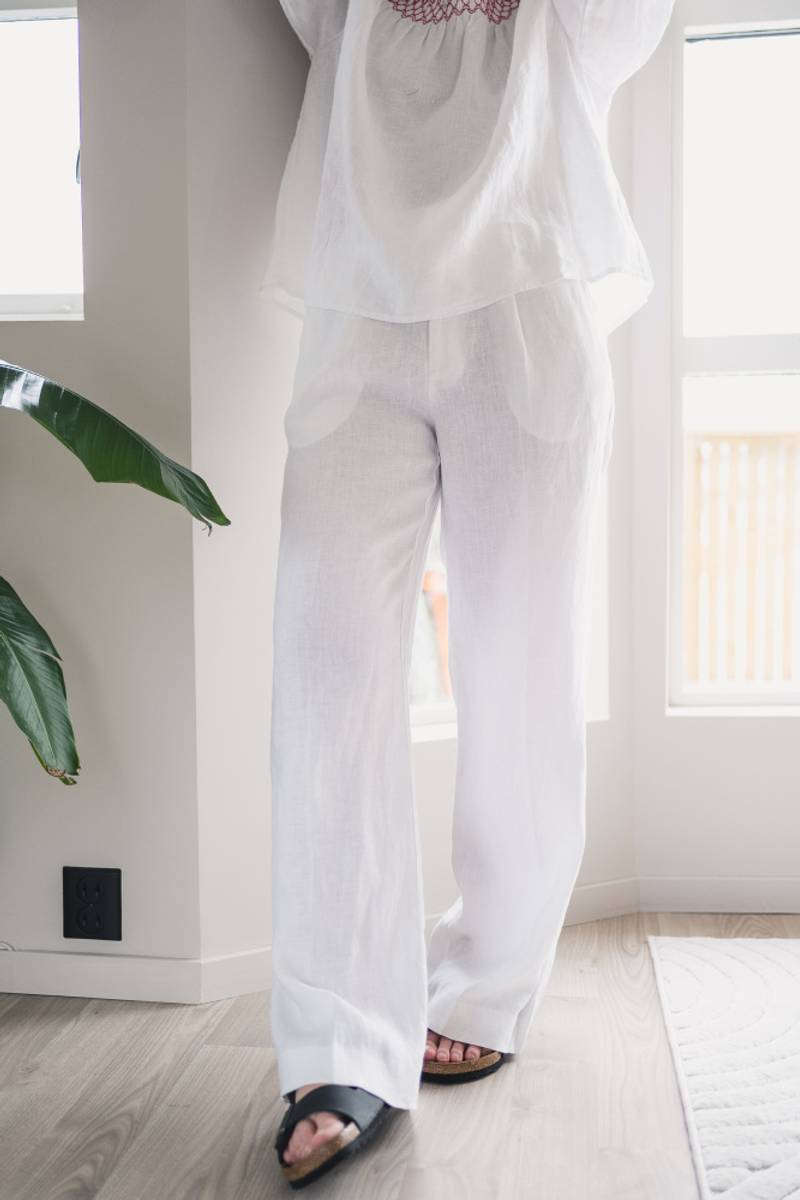 Moon Linen Trousers White 