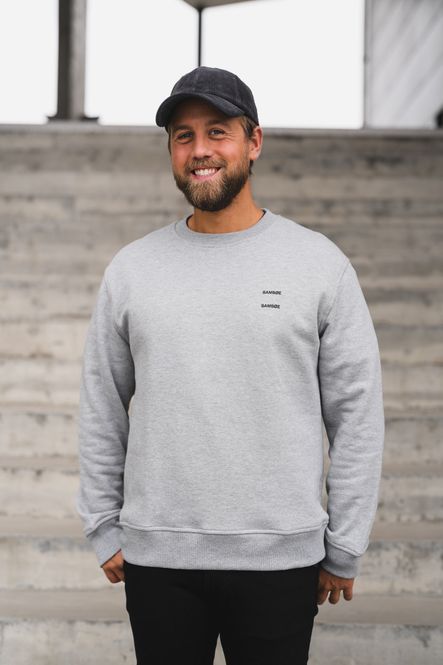 Hovedbilde Joel Crew Neck 11414 Grey Melange 