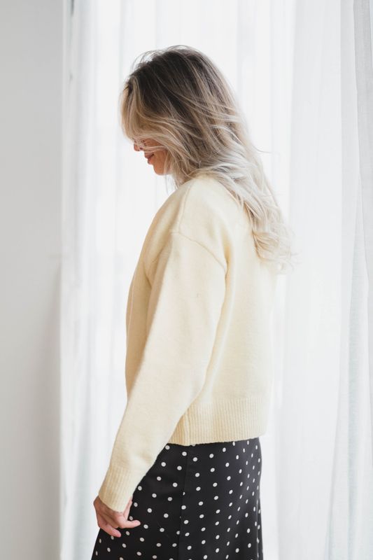 Paulina Knit Blouse Butter Yellow 
