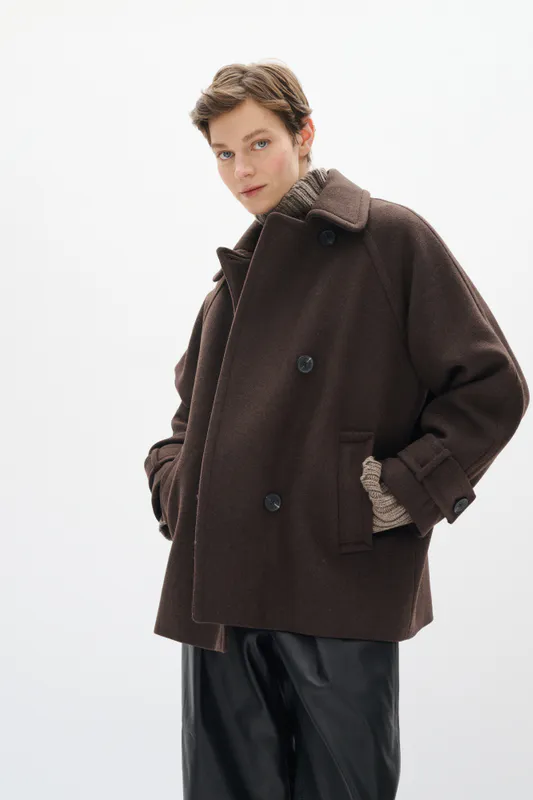 Thora Minona Coat R Chocolate Brown 