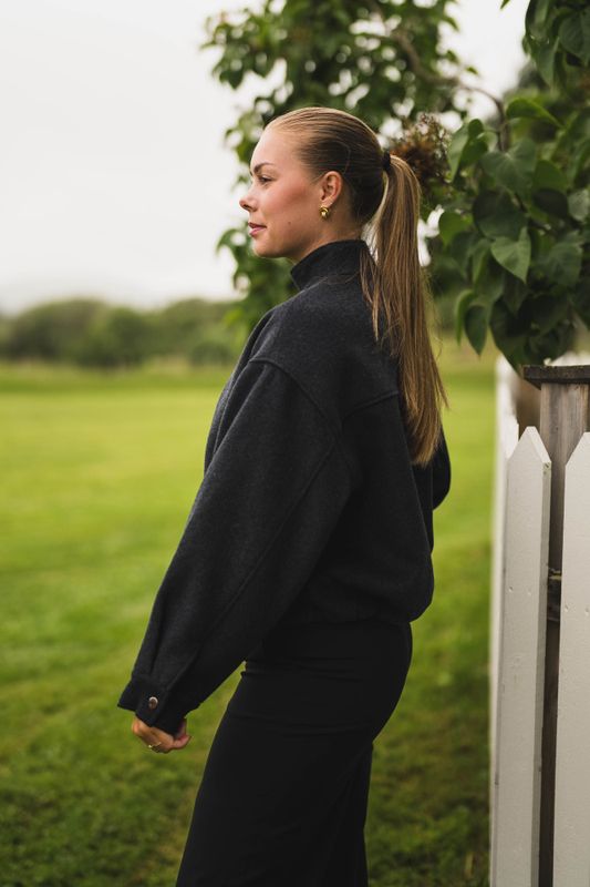 Florine Wool Bomber Jacket Antracit
