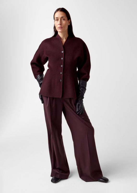 Nadina Wool Jacket Burgundy 