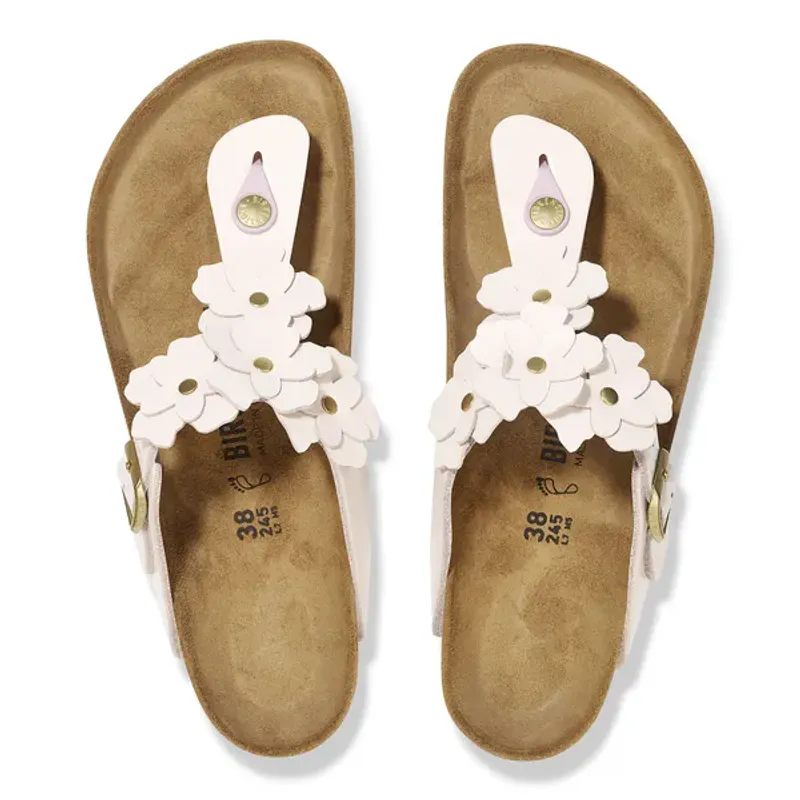 Gizeh Flower Embellishment Natural Leather Light Rose 