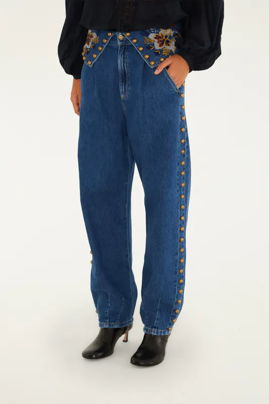 Baloon Gold And Blue Denim 