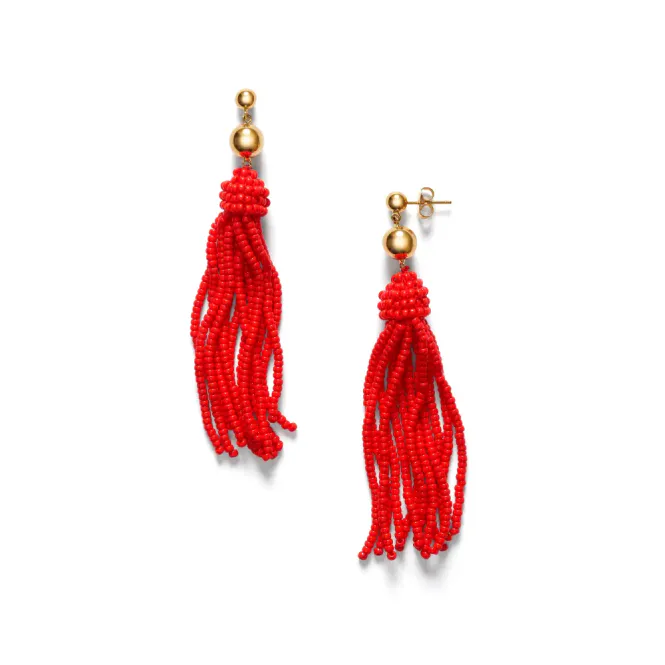 Hovedbilde Tassel Fever Earrings Poppy Red 