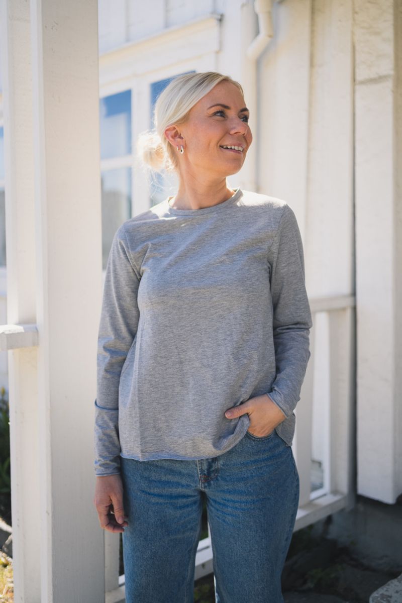 Lisa Longsleeve Grey Melange 