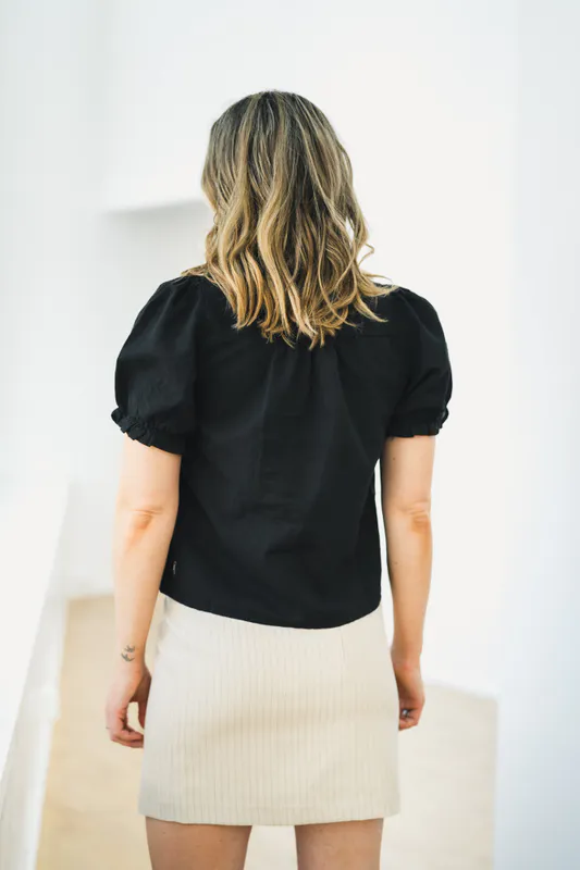 Odesa Linen Blouse Black