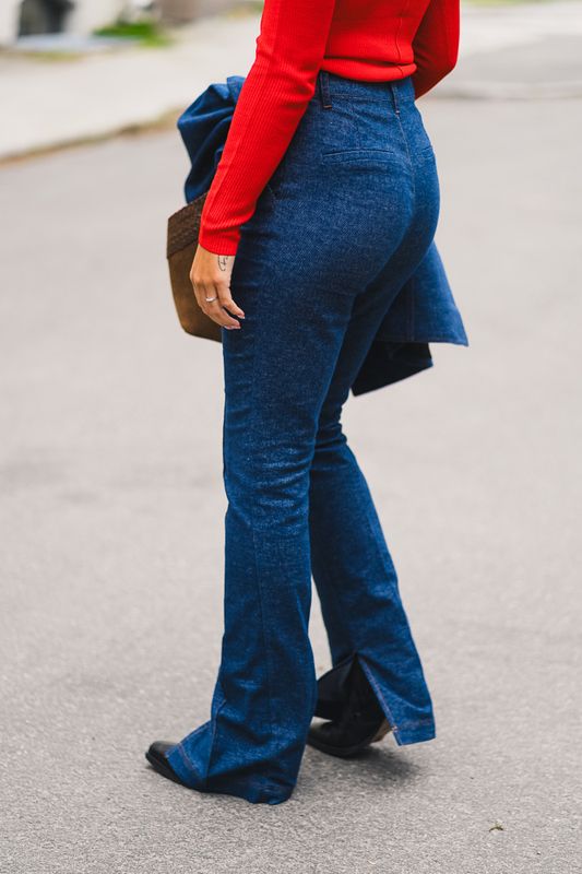 Vlora HW Pant Dark Blue Denim 