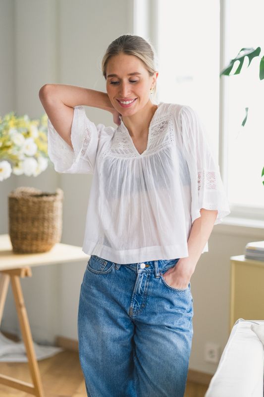 Siama S Voile Blouse White 