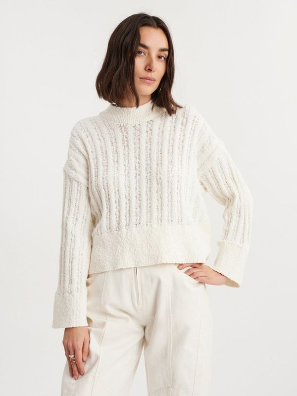 Hi Knit Sweater White 