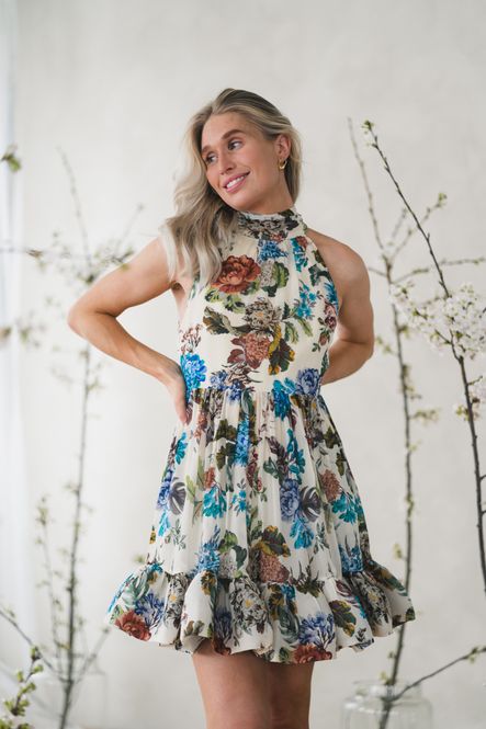 Hovedbilde Fern Halterneck Ruffled Mini Dress Botanic ...