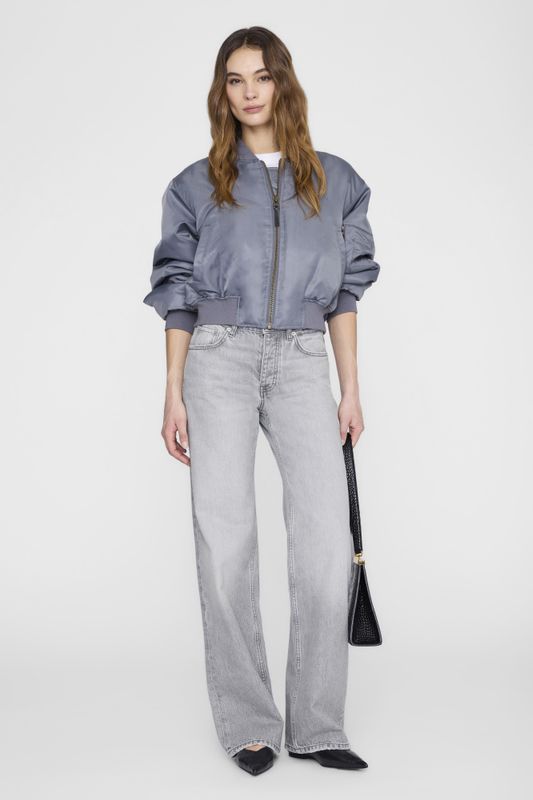Cropped Leon Bomber Dark Grey 