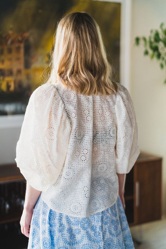 Checks Blouse Offwhite 