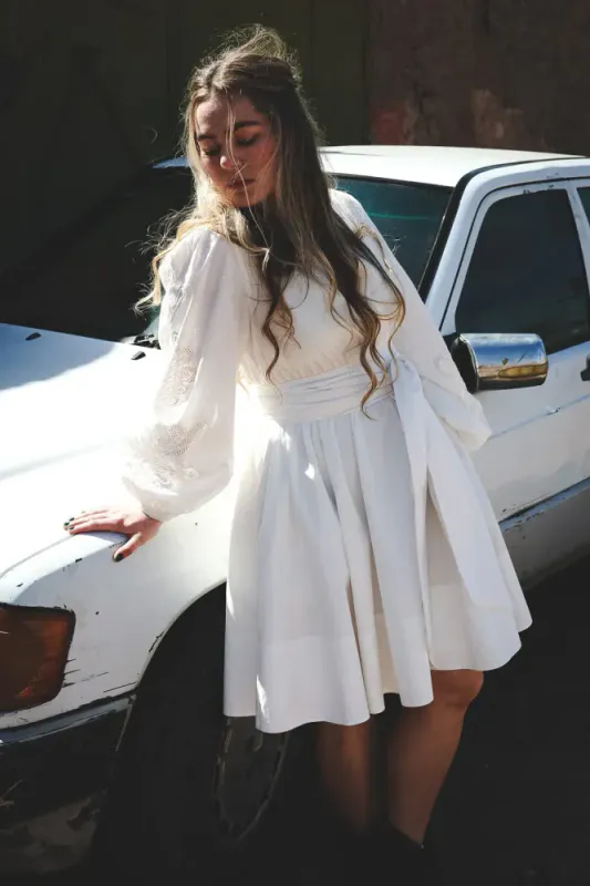 Poplina Dress White 