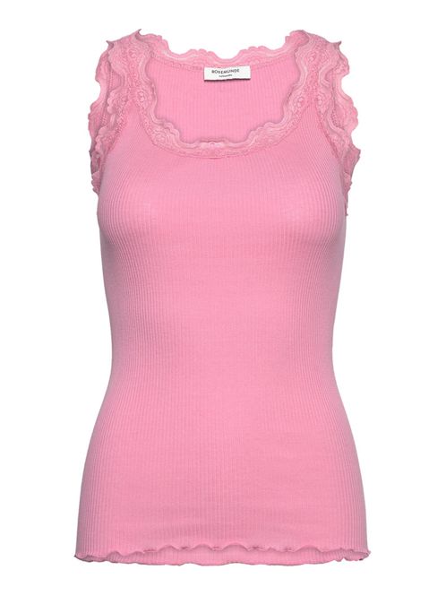 Hovedbilde Babette Silk SL U-Neck Lace Top Sea Pink 
