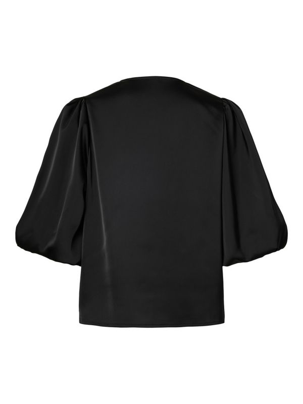 Pella 2/4 V-Neck Top Black 