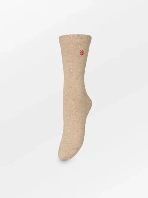 Hovedbilde Rosea Wola Sock Beige Melange 