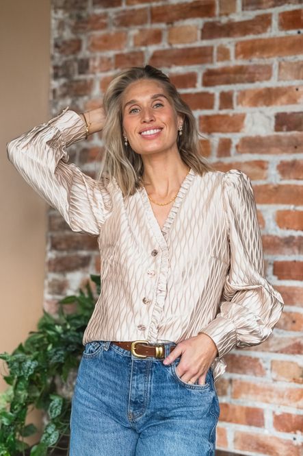 Hovedbilde Ripple LS V-Neck Shirt Sheer Bliss 