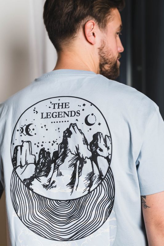SS Relaxed Graphic Tee Jet Stream 