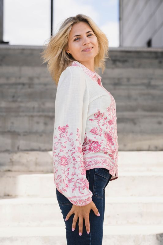 Coralina LS Shirt Pristine Coralina Print 