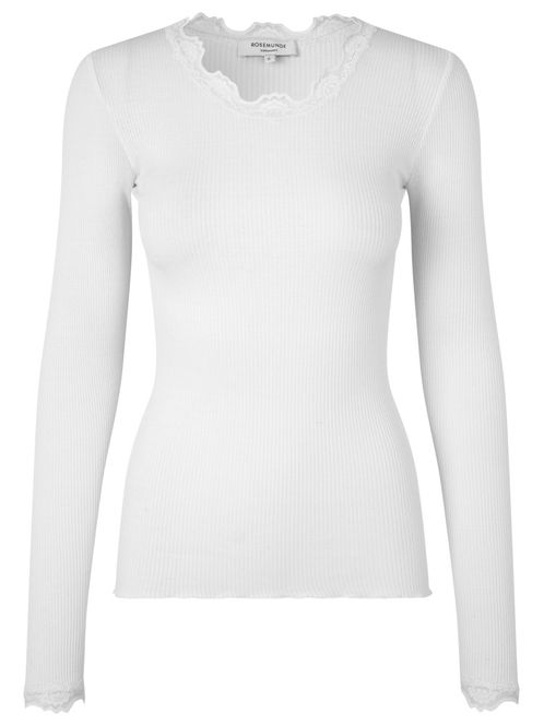 Hovedbilde Babette Silk LS Lace T-Shirt New White 