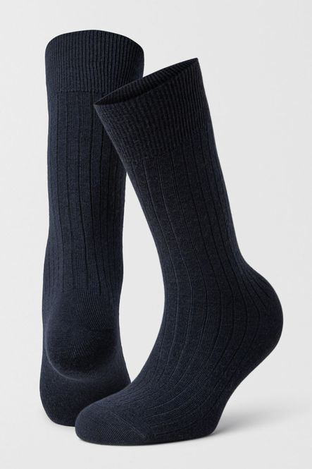 Hovedbilde 2PK Calle Premium Mercerized Wool Rib Dark Blue 