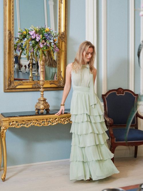 Hovedbilde Marli Solid Chiffon Dress Light Green 