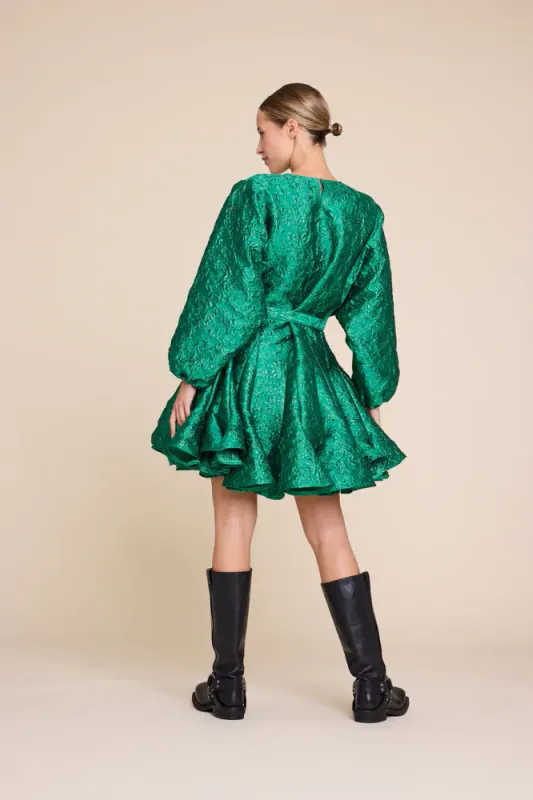 Poppi Metallic Dress Green 