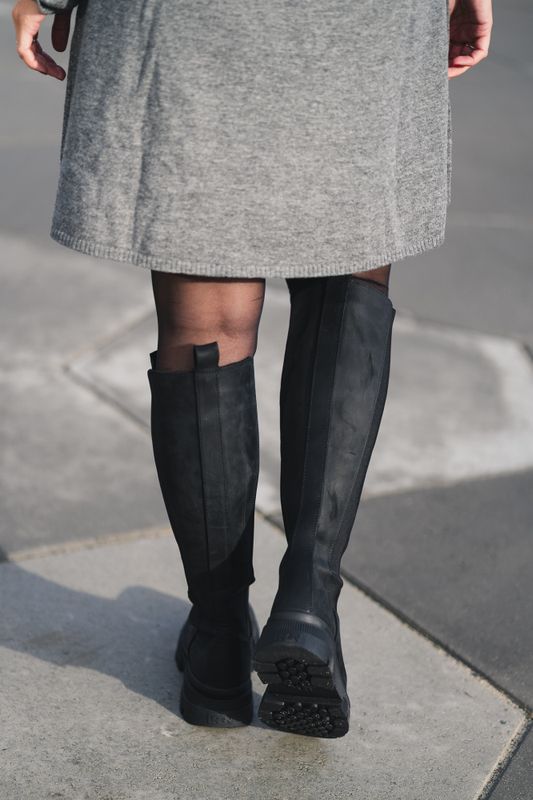 Slim High Boots New Black  