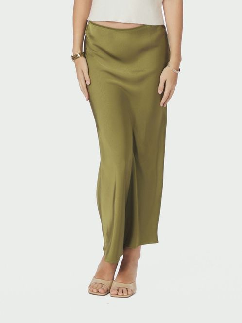 Hovedbilde Vicky Heavy Sateen Skirt Sage Green 