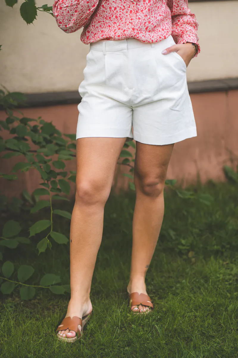 Sega Ramie Shorts Offwhite 