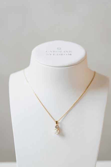 Hovedbilde Leah Necklace Gold Pearl/Crystal 