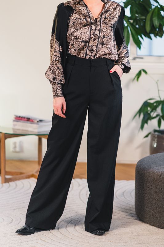Alessandra Melange Pants Black 