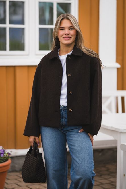 Hovedbilde Hamra Wool Jacket Chocolate Brown 