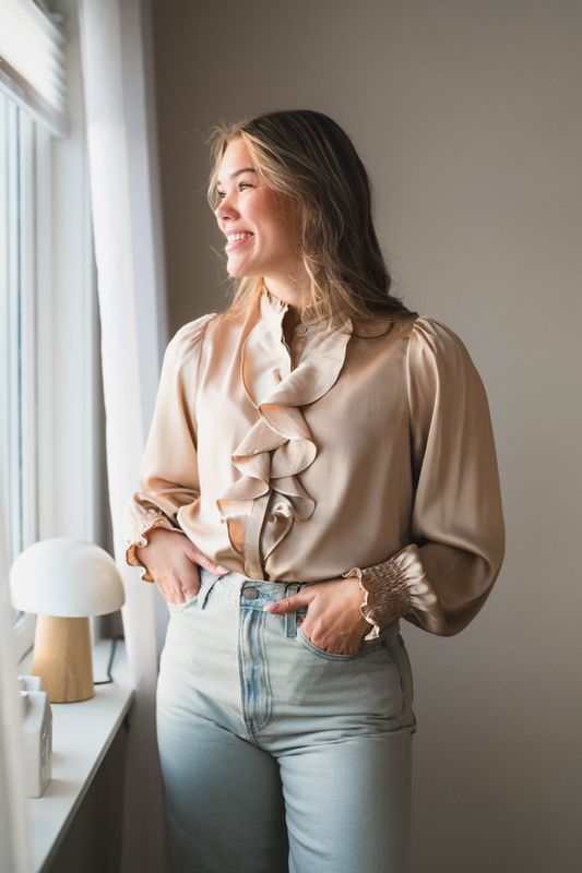 Zamola Blouse Dark Sand 