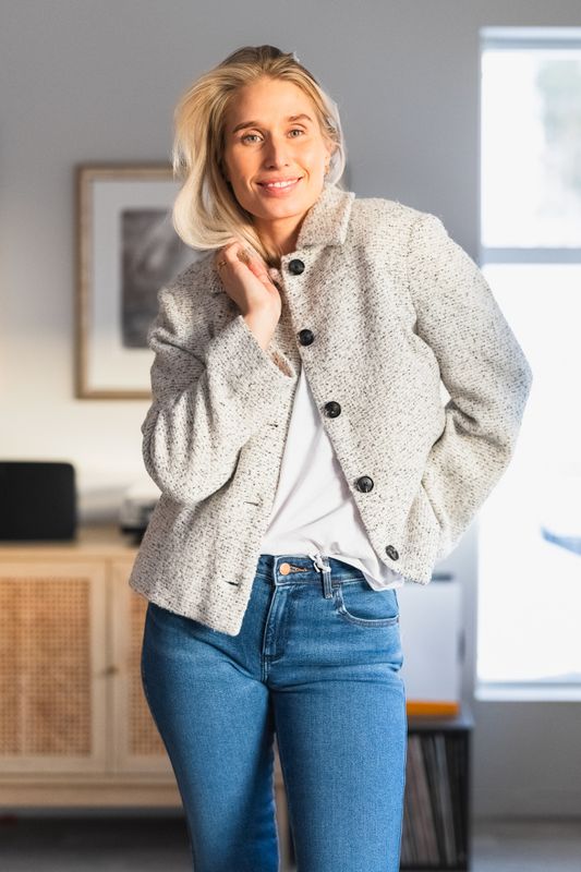 Aideena Jacket Egret Melange