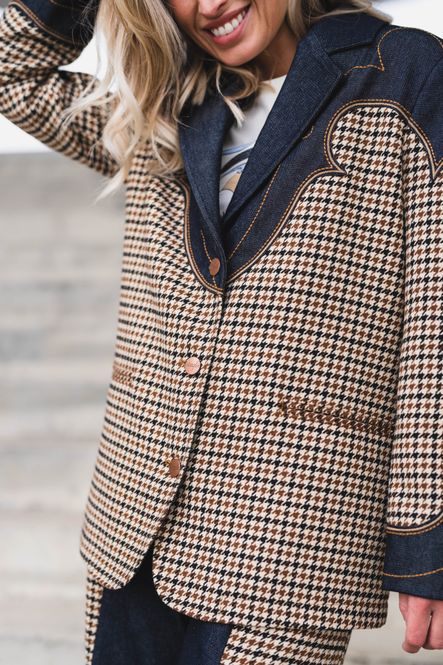 Hovedbilde Houndstooth Blazer Rinse 