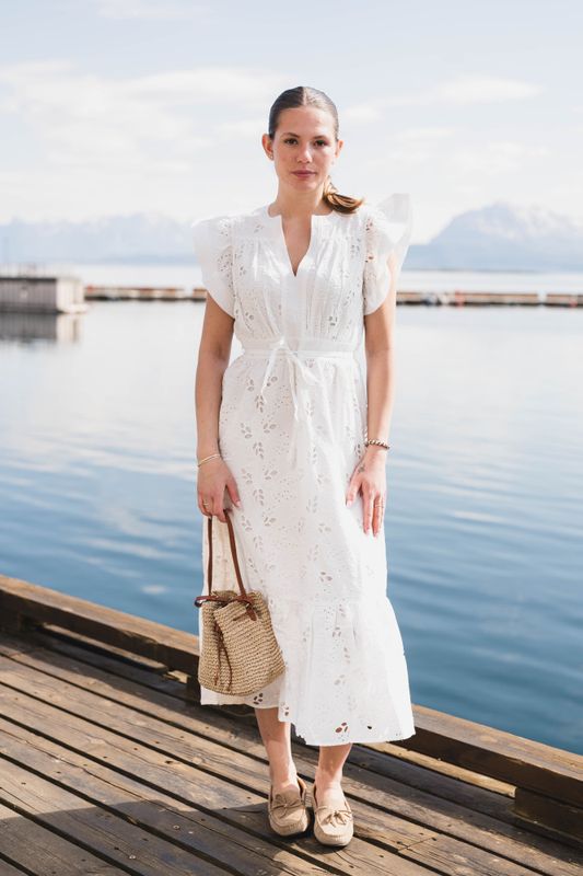 Luna CS Long Dress Star White 