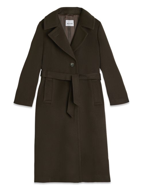 Hovedbilde Clareta Long Cashmere Coat Dark Brown  